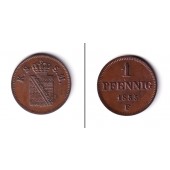 Sachsen 1 Pfennig 1855 F  vz-st