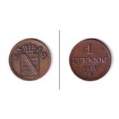 Sachsen 1 Pfennig 1856 F  vz