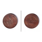 Sachsen 1 Pfennig 1868 B  vz+