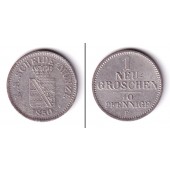 Sachsen 1 Neugroschen (10 Pfennige) 1850 F  vz