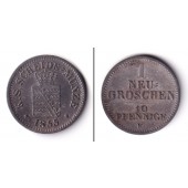 Sachsen 1 Neugroschen (10 Pfennige) 1855 F  ss+