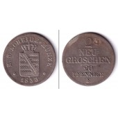 Sachsen 2 Neugroschen (20 Pfennige) 1853 F  ss