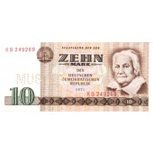 DDR: 10 MARK 1971  Ro.359 M  Musternote  I
