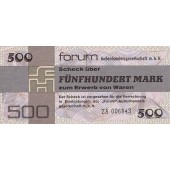 DDR: Forum-Scheck 500 MARK 1979  Ro.373b  Ersatznote  I-