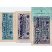 Lot: Deutsche Reichsbank 3x  Inflation  I-  1923