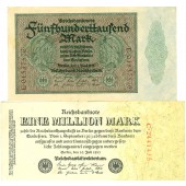 Lot: Deutsche Reichsbank 2x Banknote Inflation  II+  1923