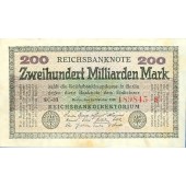 200 MILLIARDEN MARK 1923  Ro.118f  II+