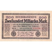200 MILLIARDEN MARK 1923  Ro.118h  I-  selten