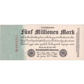 5 MILLIONEN MARK 1923  Ro.94  I-