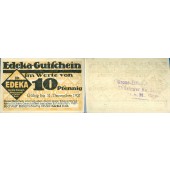 Notgeld EDEKA Gutschein 10 Pfennig 1921  I-