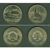 Lot: DDR 2x 5 Mark Gedenkmünzen KIRCHE  1989  f.st