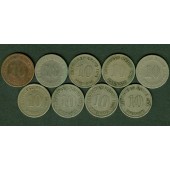 Lot: DEUTSCHES REICH  9x 10 Pfennig  [1874-1901]