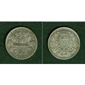DEUTSCHES REICH 50 Pfennig 1877 F (J.8)  ss