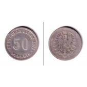 DEUTSCHES REICH 50 Pfennig 1875 J (J.7)  s-ss/s
