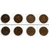 Lot:  GROSSBRITANNIEN  4x Münzen  Penny  [1905-1910]