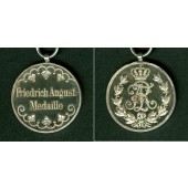 Medaille SACHSEN Medaille Friedrich August III.  SILBER  vz-st
