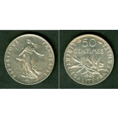 FRANKREICH 50 Centimes 1909  f.vz/vz+
