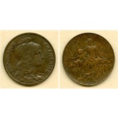 FRANKREICH 10 Centimes 1906  f.vz