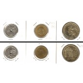 Lot:  SPANIEN 3x Münzen  0,50 1 500 Pesetas  [1953-1987]