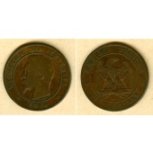 FRANKREICH 10 Centimes 1854 K  s-ss  selten