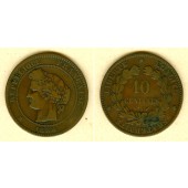 FRANKREICH 10 Centimes 1884 A  s-ss