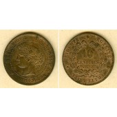FRANKREICH 10 Centimes 1895 A  vz