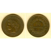 FRANKREICH 10 Centimes 1896 A  ss