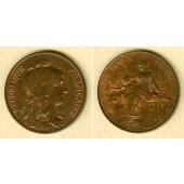 FRANKREICH 10 Centimes 1913  vz-st