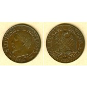 FRANKREICH 5 Centimes 1854 D  ss+