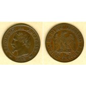 FRANKREICH 5 Centimes 1855 D  f.vz  selten