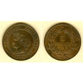 FRANKREICH 5 Centimes 1879 A  vz-st