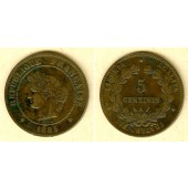 FRANKREICH 5 Centimes 1885 A  ss