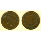FRANKREICH 5 Centimes 1892 A  ss
