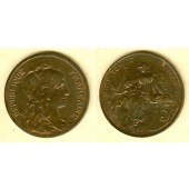 FRANKREICH 5 Centimes 1899  vz+/vz-