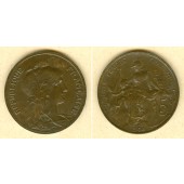 FRANKREICH 5 Centimes 1905  ss-vz  selten