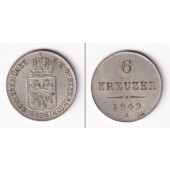 Österreich Ungarn Kaiserreich 6 Kreuzer 1849 A  vz-st