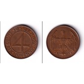 DEUTSCHES REICH 4 Reichspfennig 1932 D (J.315)  vz